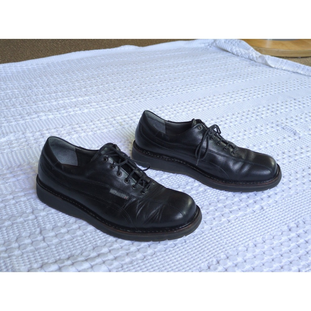 Mephisto Abel Air Relax Bicycle Toe Goodyear Welt Leather Casual Black Sz 10.5